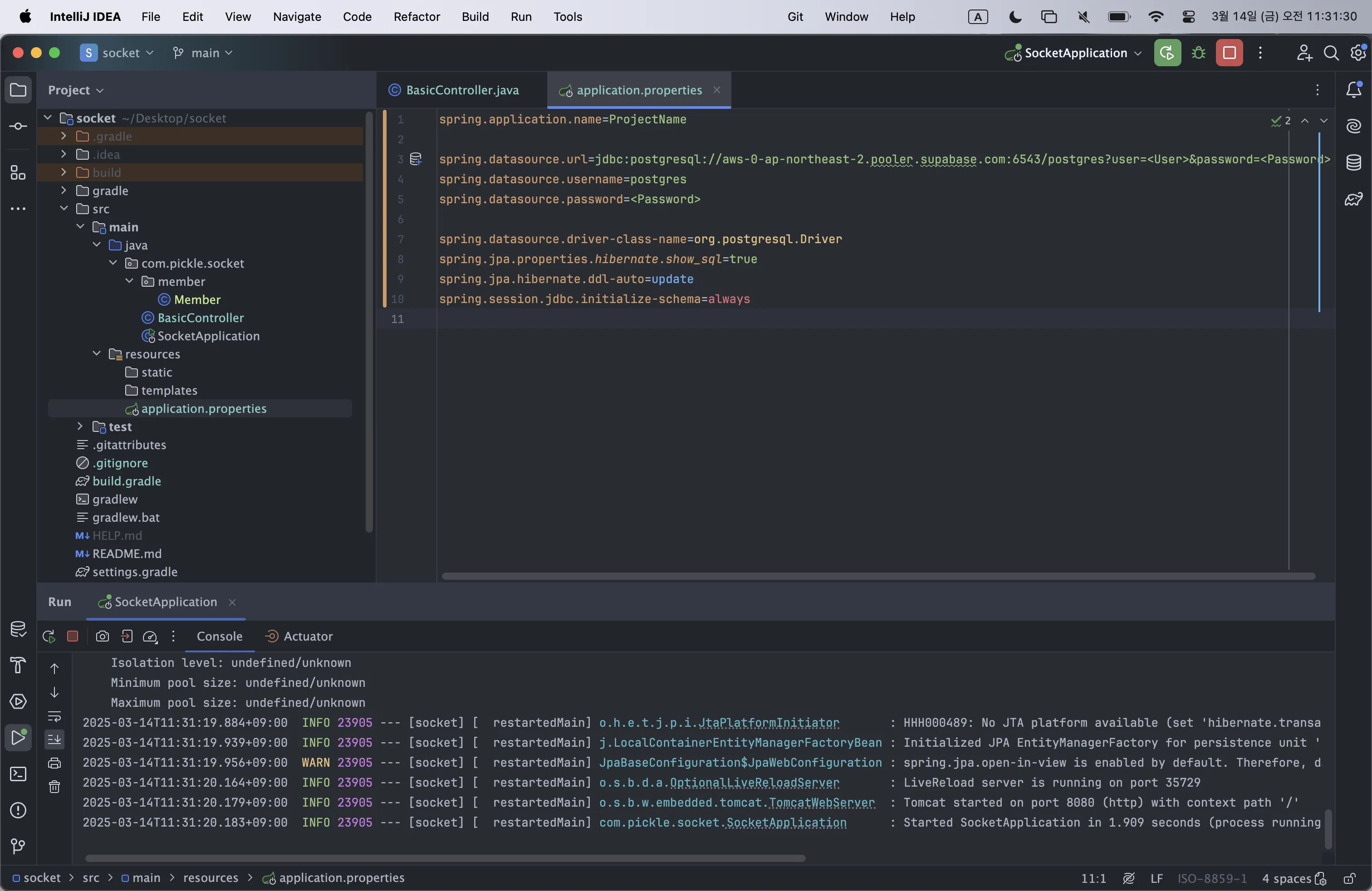 InteliJ Application Properties