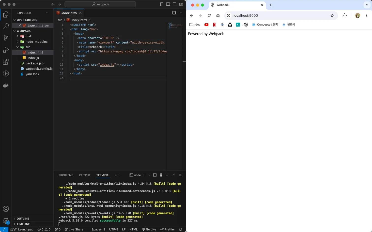Powered by Webpack